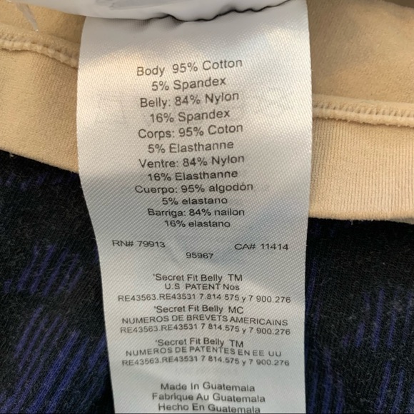 Motherhood Maternity Black & Purple Floral Leggings S - Picture 7 of 8